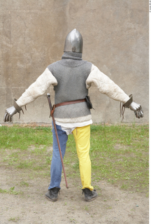 Photos Medieval Knight in mail armor 3 a poses army…